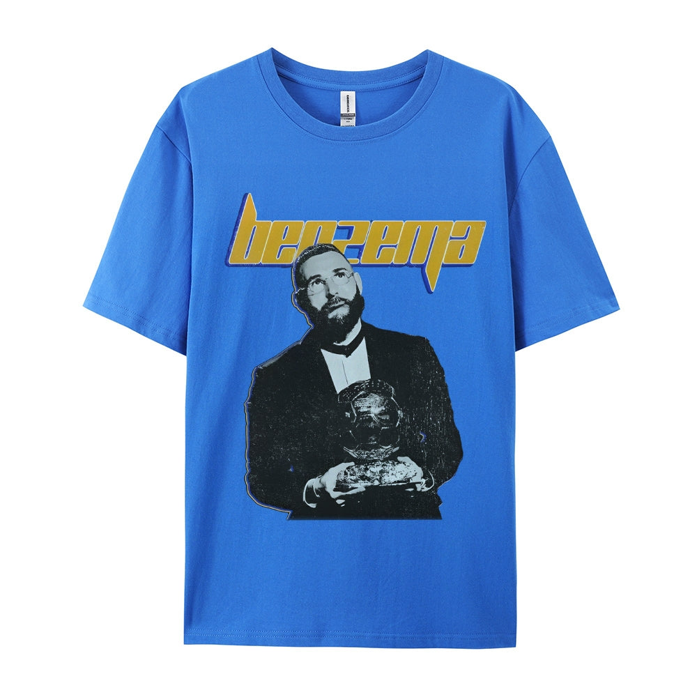 Unisex-Adult Ultra Cotton Washed T-Shirt Graphic BENZEMA CLASSIC TEE