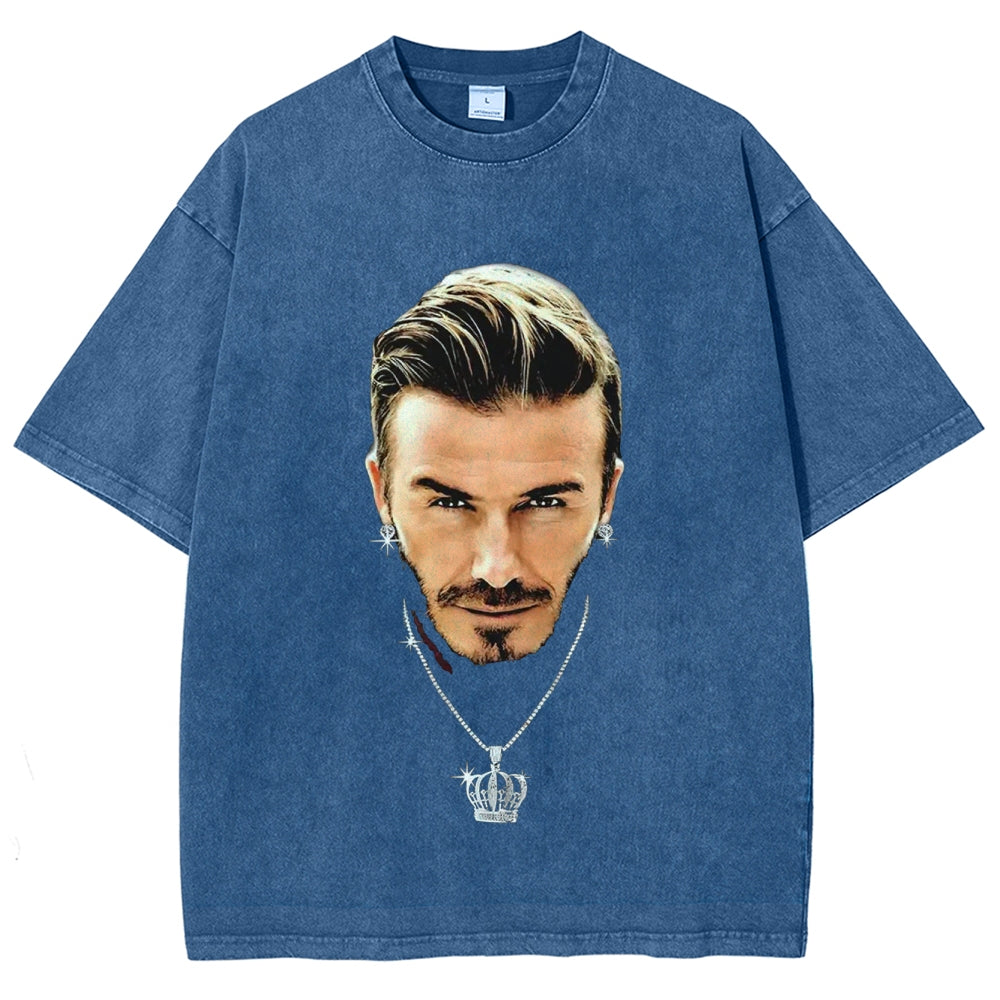 Unisex-Adult Ultra Cotton Washed T-Shirt Graphic BECKHAM TEE