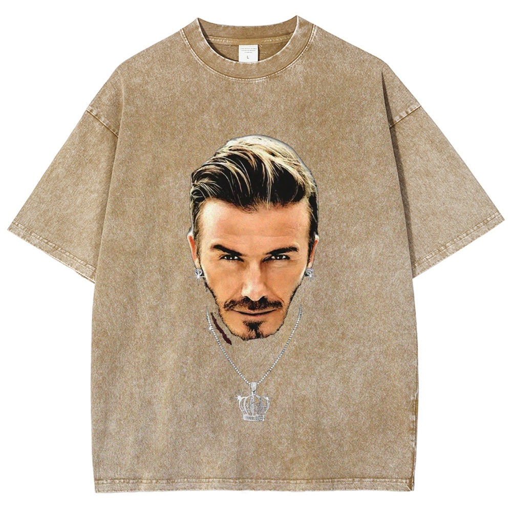 Unisex-Adult Ultra Cotton Washed T-Shirt Graphic BECKHAM TEE