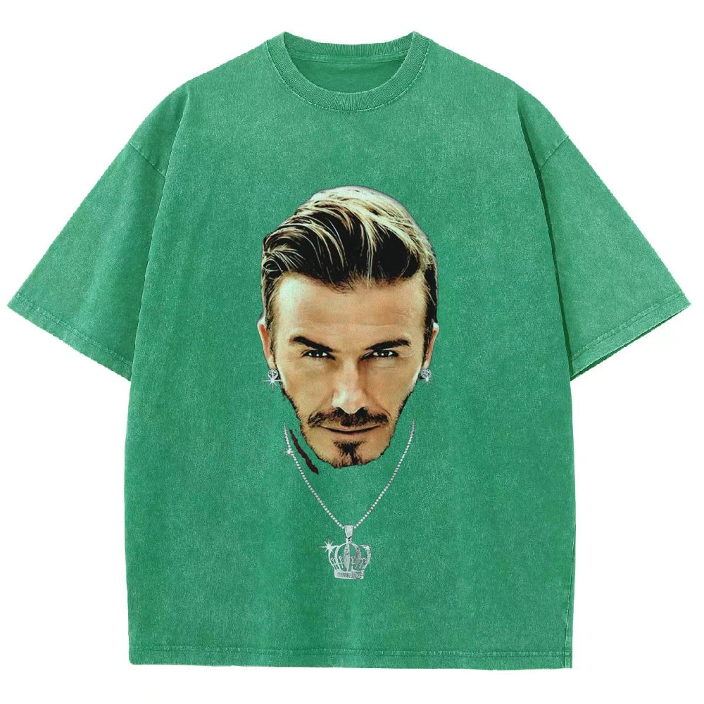 Unisex-Adult Ultra Cotton Washed T-Shirt Graphic BECKHAM TEE