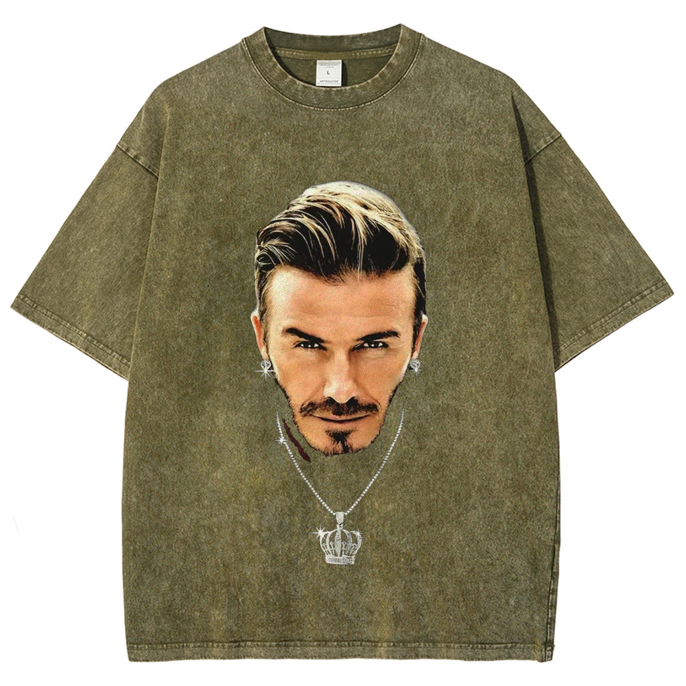 Unisex-Adult Ultra Cotton Washed T-Shirt Graphic BECKHAM TEE