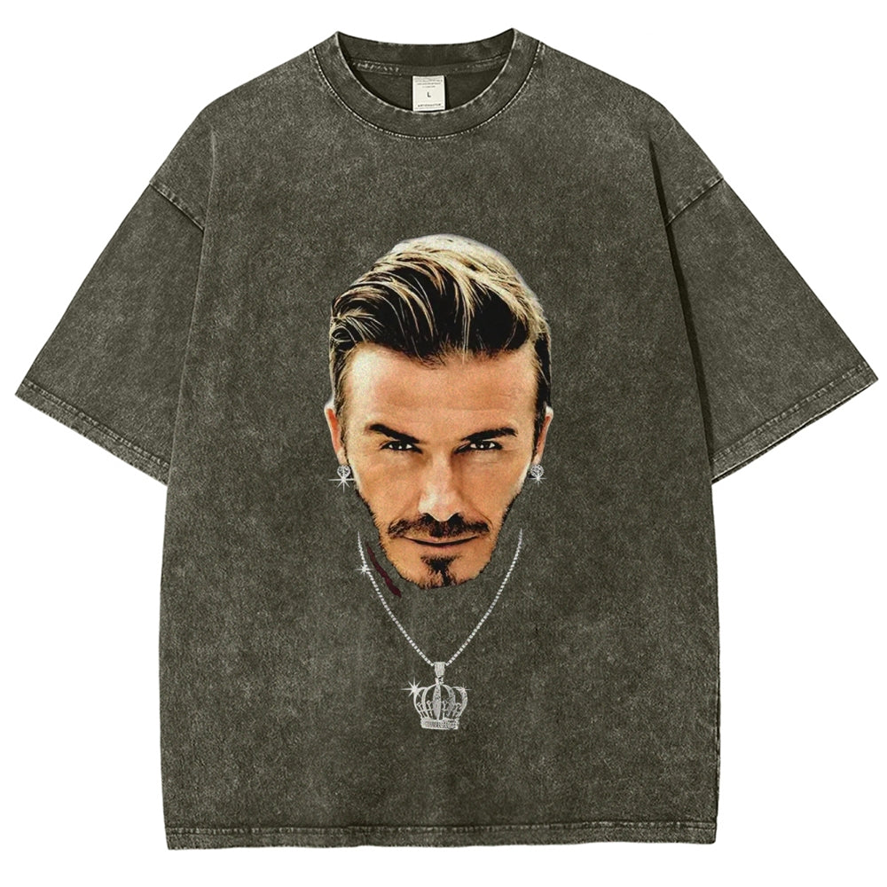 Unisex-Adult Ultra Cotton Washed T-Shirt Graphic BECKHAM TEE