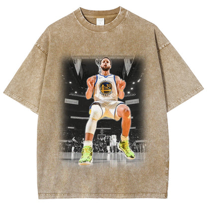 Unisex-Adult Ultra Cotton Washed T-Shirt Graphic- CURRY 2024 TEE