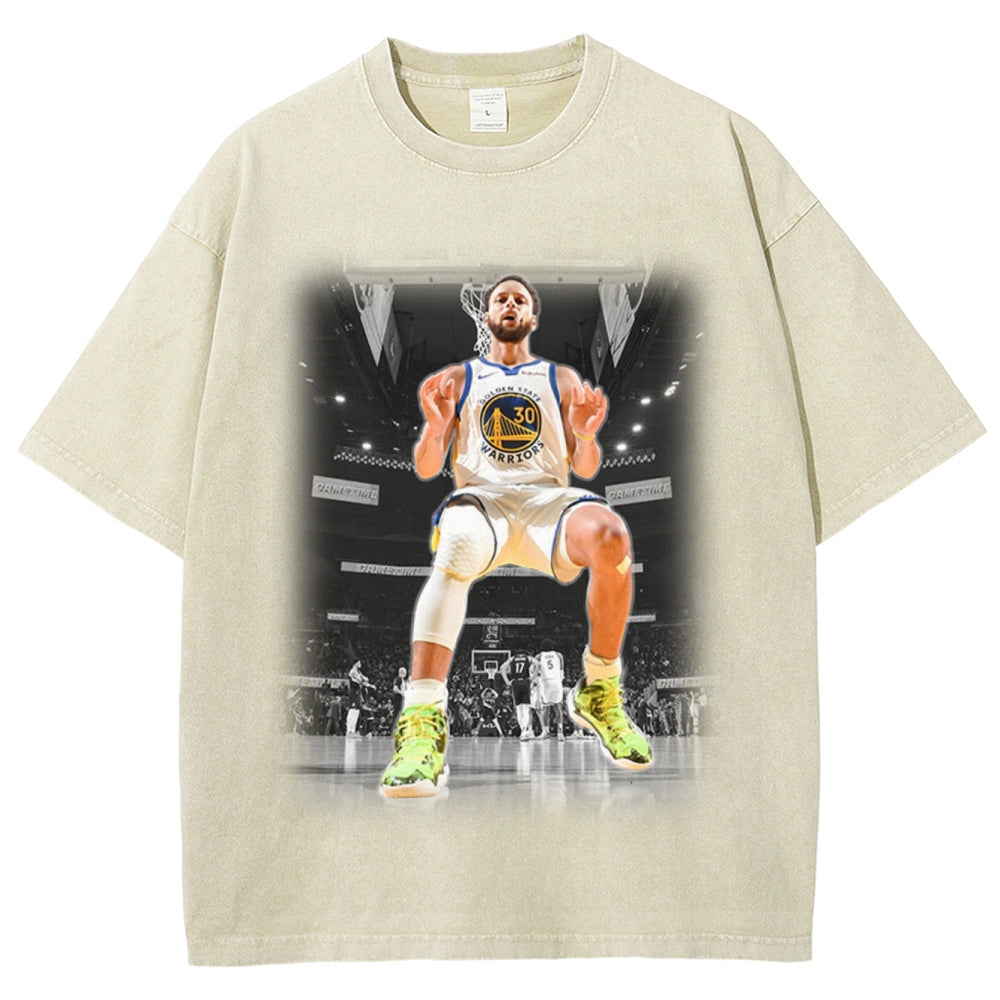 Unisex-Adult Ultra Cotton Washed T-Shirt Graphic- CURRY 2024 TEE