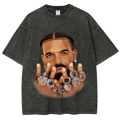 Unisex-Adult Ultra Cotton Washed T-Shirt Graphic DRAKE VINTAGE TEE 8