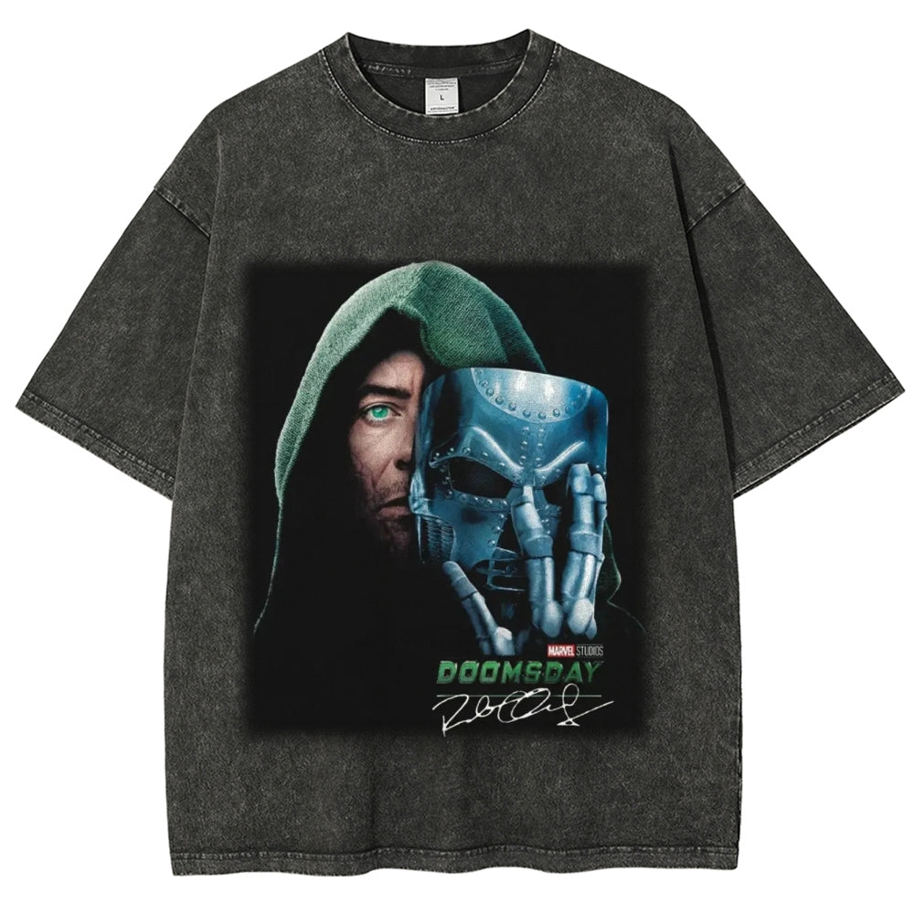 Unisex-Adult Ultra Cotton Washed T-Shirt Graphic DOCTOR DOOM TEE