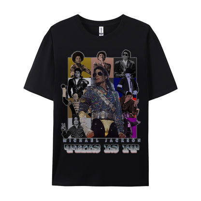 Unisex-Adult Ultra Cotton Washed T-Shirt Graphic Michael Joseph Jackson 2024 TEE