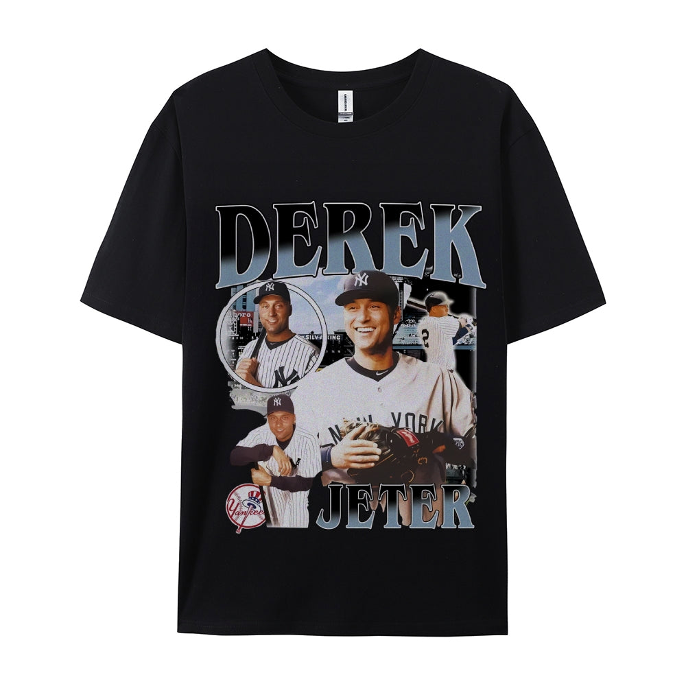 Unisex-Adult Ultra Cotton Washed T-Shirt Graphic DEREK JETER TEE