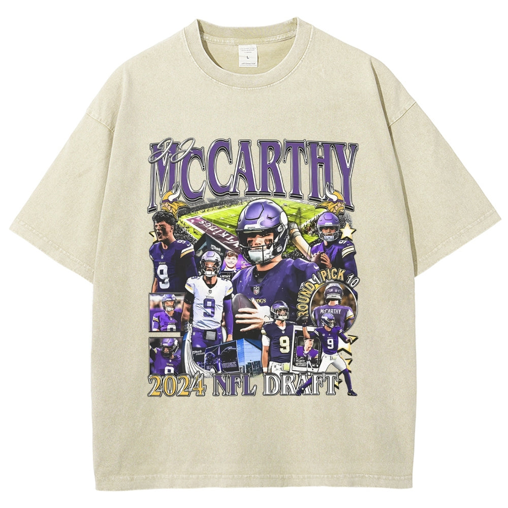 Unisex-Adult Ultra Cotton Washed T-Shirt Graphic  JJ MCCARTHY TEE