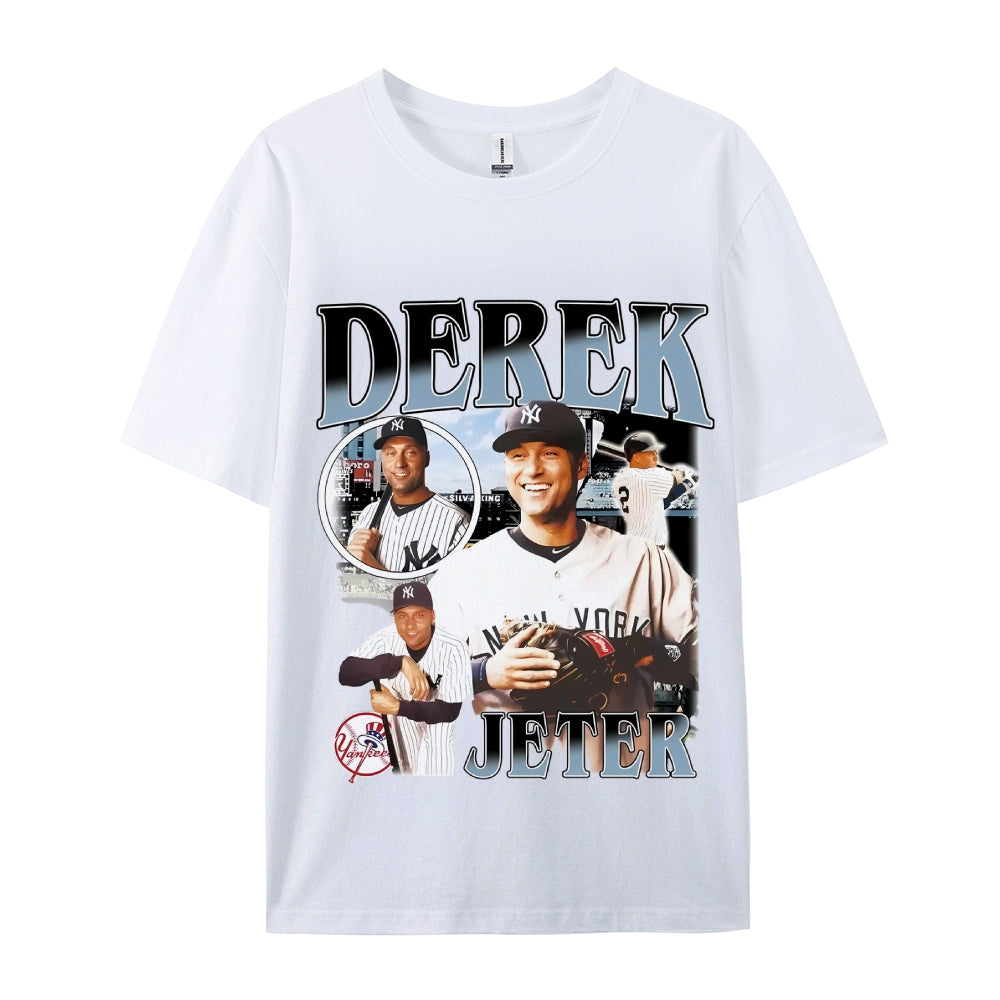 Unisex-Adult Ultra Cotton Washed T-Shirt Graphic DEREK JETER TEE