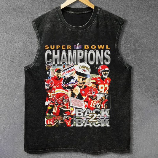 BACK 2 BACK CHAMPS UNISEX VINTAGE WASHED TANK