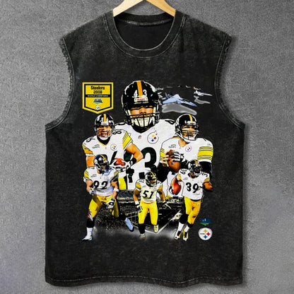 SUPER BOWL XLIII CHAMPS - STEELERS  UNISEX VINTAGE WASHED TANK