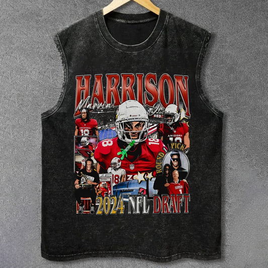 MARVIN HARRISON JR - CARDINALS UNISEX VINTAGE WASHED TANK