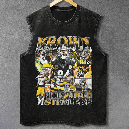 ANTONIO BROWN  UNISEX VINTAGE WASHED TANK