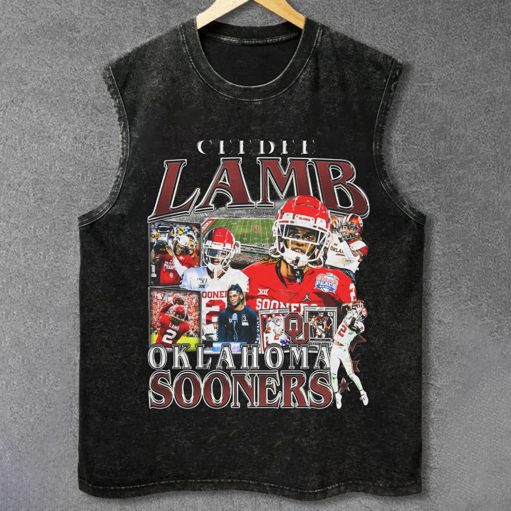 CEEDEE LAMB - OKLAHOMA  UNISEX VINTAGE WASHED TANK