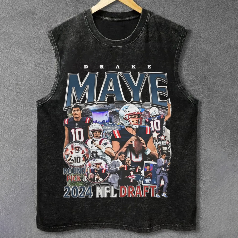 DRAKE MAYE - PATRIOTS UNISEX VINTAGE WASHED TANK