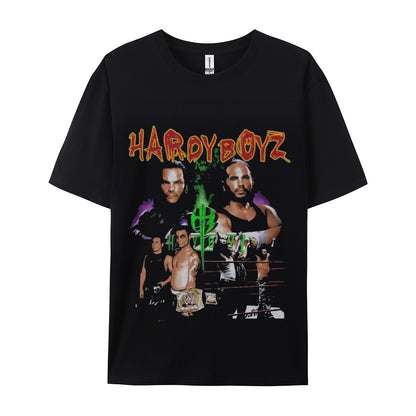 Unisex-Adult Ultra Cotton Washed T-Shirt Graphic  HARDY BOYZ V4 TEE