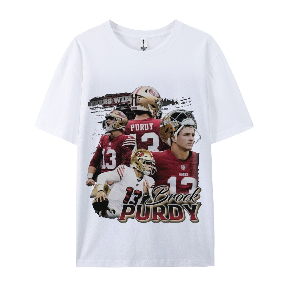 Unisex-Adult Ultra Cotton Washed T-Shirt Graphic BROCK PURDY TEE