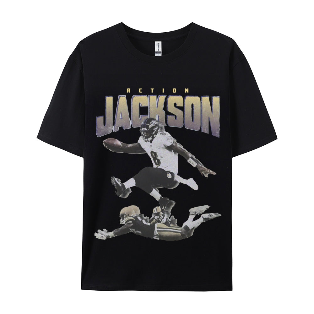 Unisex-Adult Ultra Cotton Washed T-Shirt Graphic JACKSON TEE