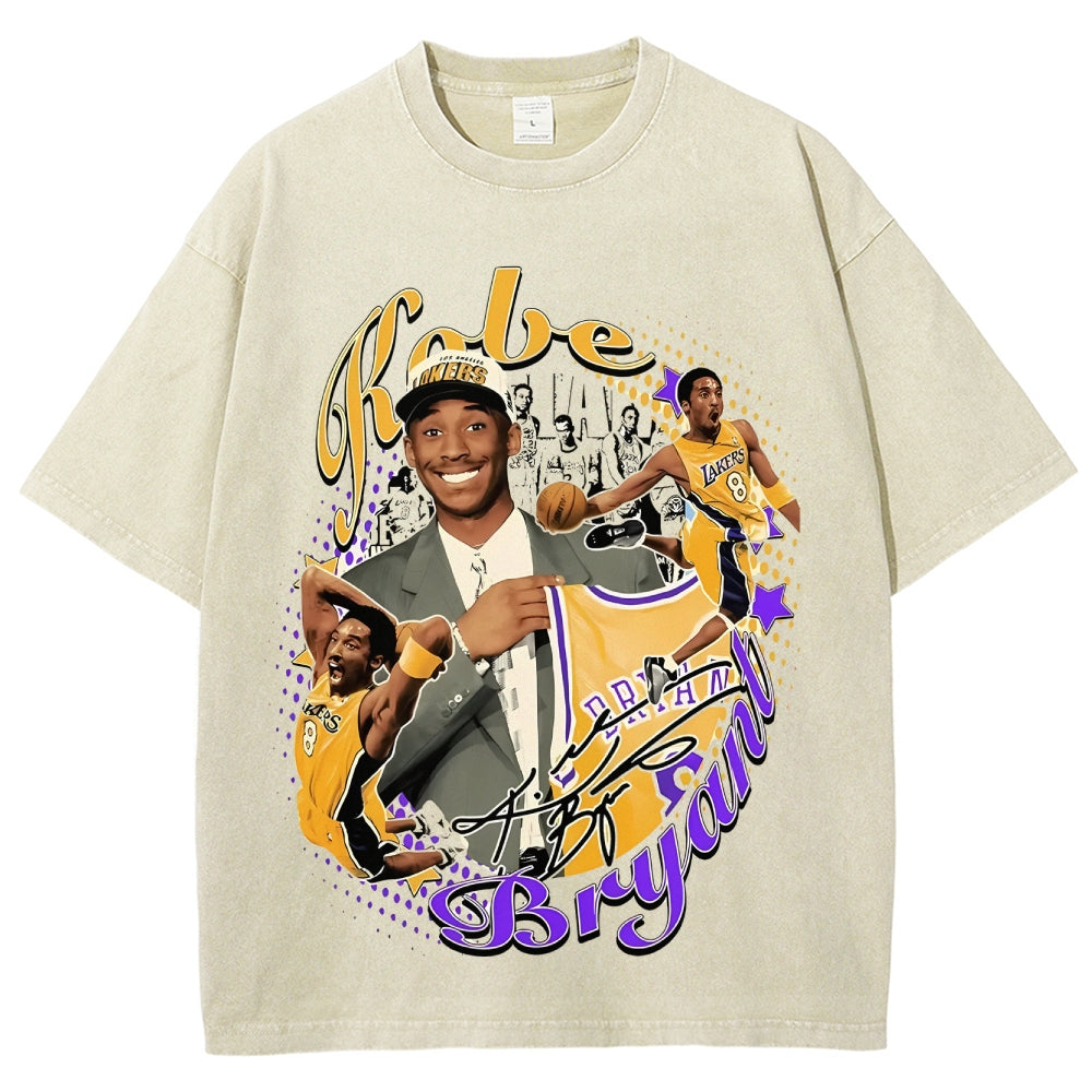 Unisex-Adult Ultra Cotton Washed T-Shirt Graphic KOBE BRYANT V3 TEE