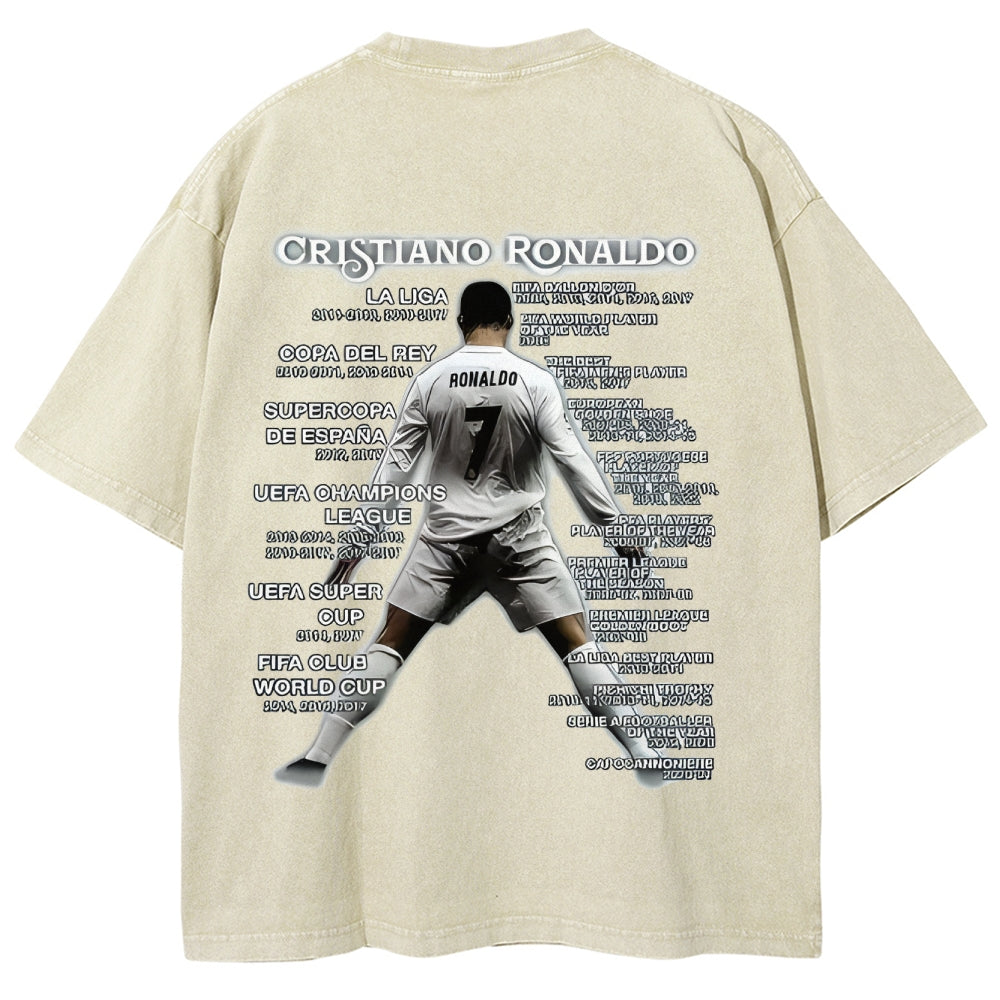 Unisex-Adult Ultra Cotton Washed T-Shirt Graphic  RONALDO TEE - [DS]