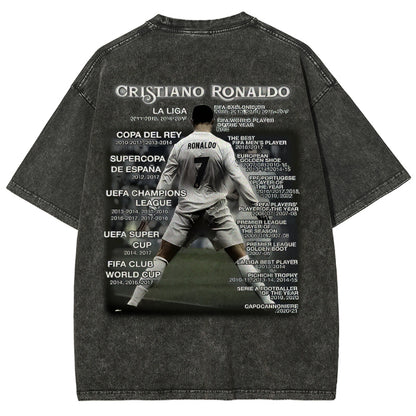 Unisex-Adult Ultra Cotton Washed T-Shirt Graphic  RONALDO TEE - [DS]