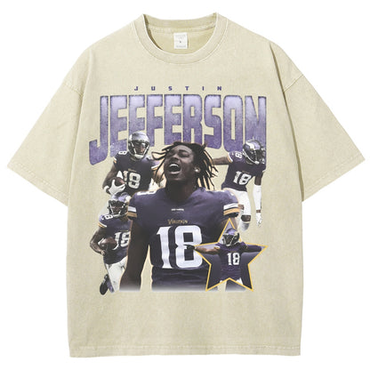 Unisex-Adult Ultra Cotton Washed T-Shirt Graphic JEFFERSON TEE