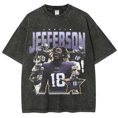 Unisex-Adult Ultra Cotton Washed T-Shirt Graphic JEFFERSON TEE