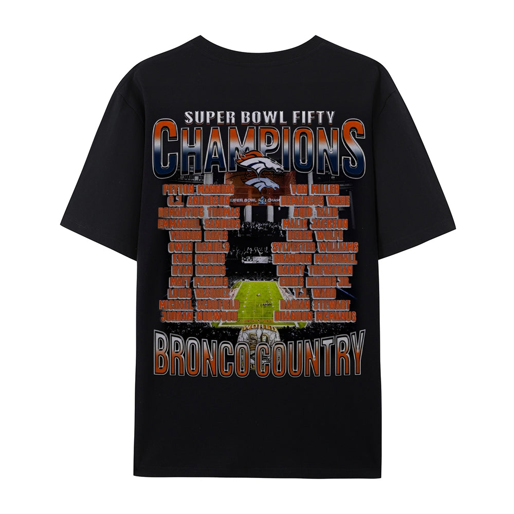 SUPER BOWL 50 CHAMPS - BRONCOS TEE - [DS]