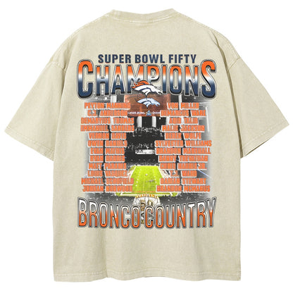 SUPER BOWL 50 CHAMPS - BRONCOS TEE - [DS]