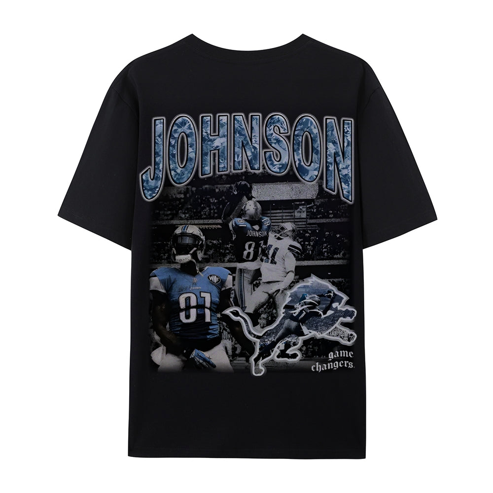 Unisex-Adult Ultra Cotton Washed T-Shirt Graphic CALVIN JOHNSON TEE