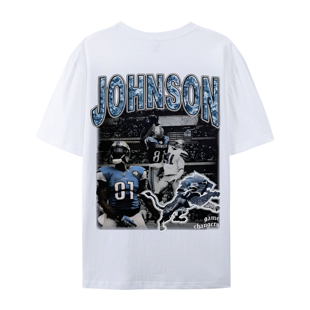 Unisex-Adult Ultra Cotton Washed T-Shirt Graphic CALVIN JOHNSON TEE