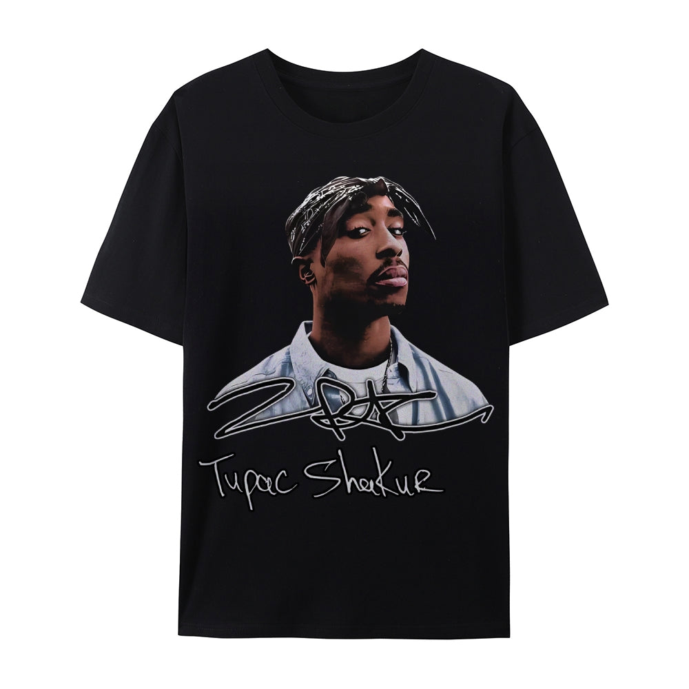 Unisex-Adult Ultra Cotton Washed T-Shirt Graphic  2 PAC TEE