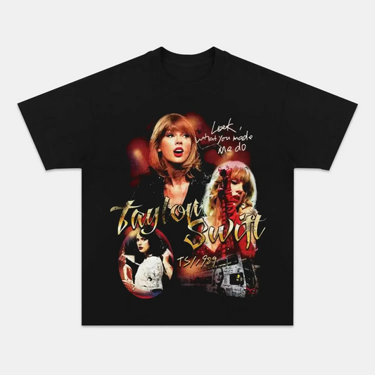 Unisex-Adult Ultra Cotton Washed T-Shirt Graphic  TAYLOR SWIFT VINTAGE TEE