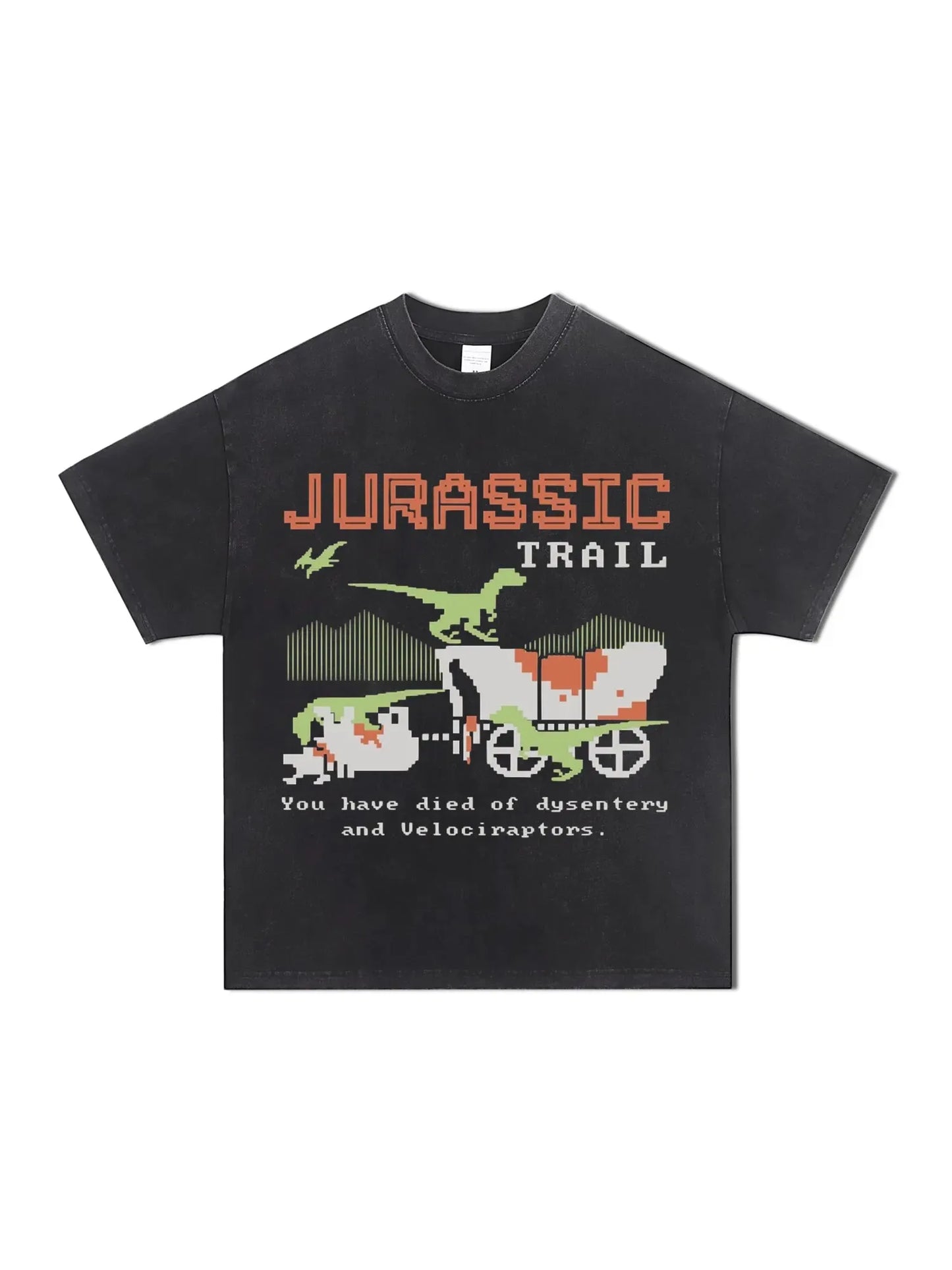 Jurassic Trail You Have Died Of Dysentery And Velociraptors Tee - GraphThread