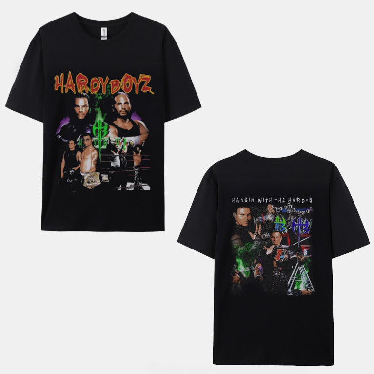 Unisex-Adult Ultra Cotton Washed T-Shirt Graphic  HARDY BOYZ V4 TEE