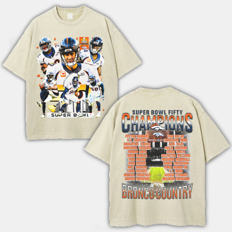 SUPER BOWL 50 CHAMPS - BRONCOS TEE - [DS]