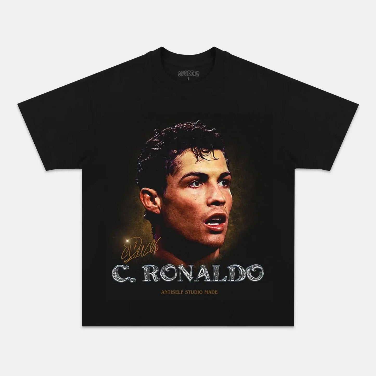 Unisex-Adult Ultra Cotton Washed T-Shirt Graphic  CRISTIANO RONALDO V3 TEE