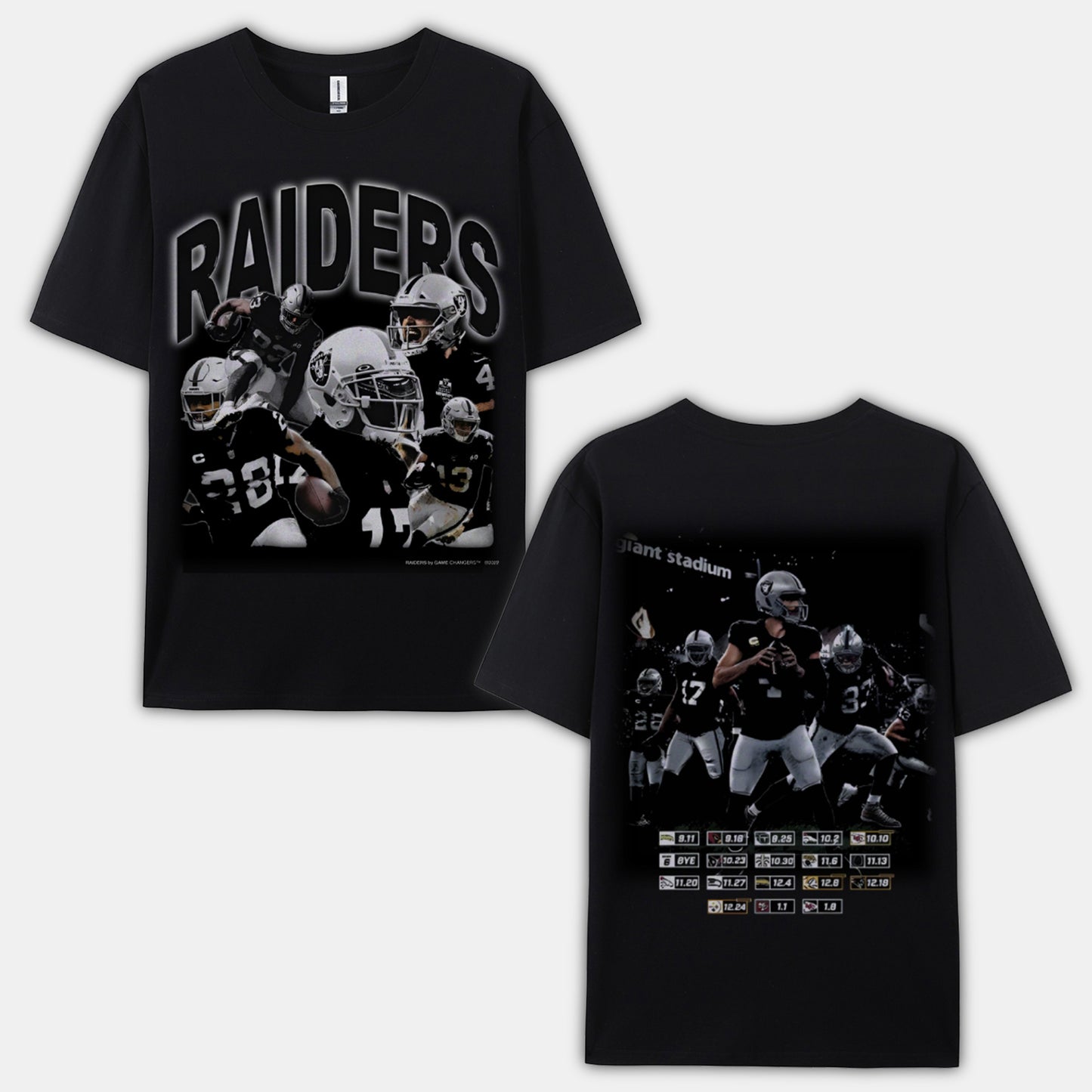 Unisex-Adult Ultra Cotton Washed T-Shirt Graphic RAIDERS V2 TEE