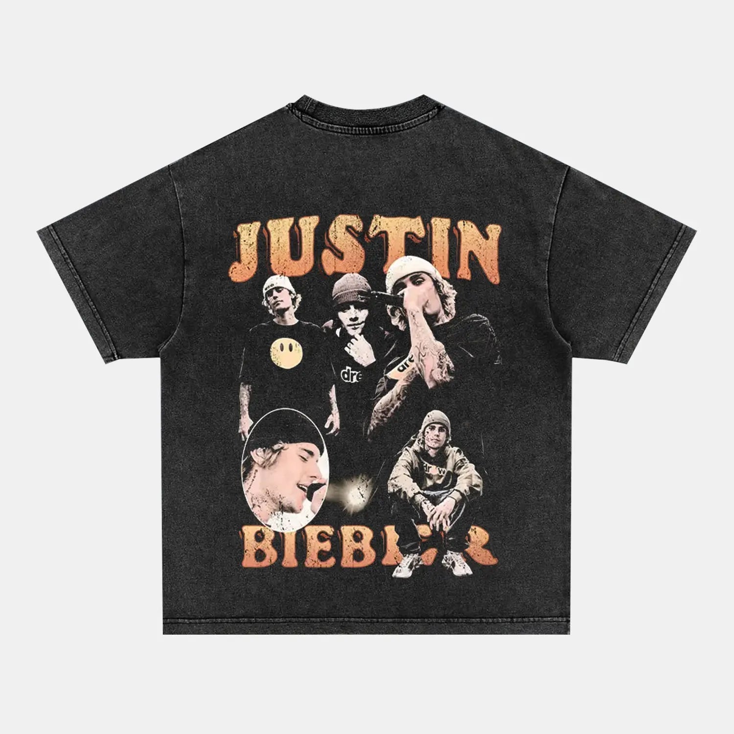 Unisex-Adult Ultra Cotton Washed T-Shirt Graphic JUSTIN BIEBER VINTAGE TEE