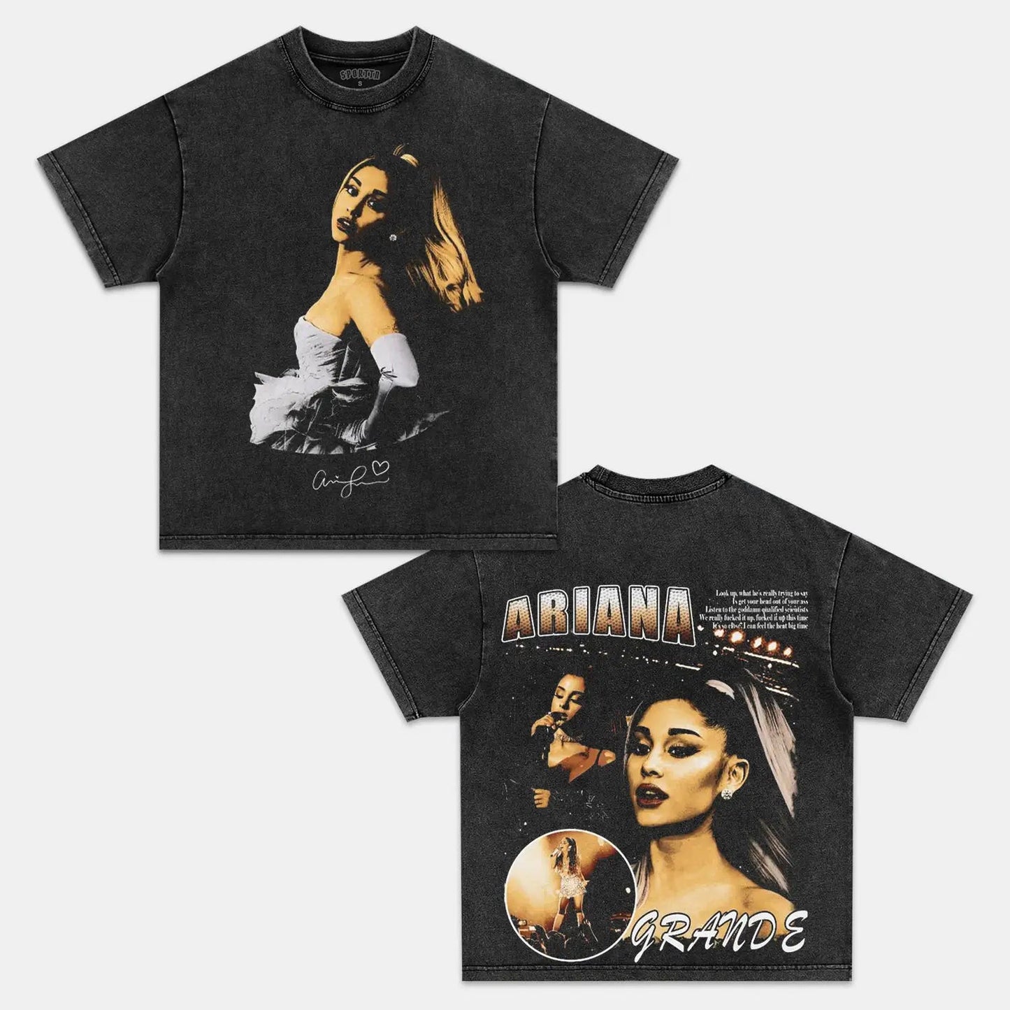 Unisex-Adult Ultra Cotton Washed T-Shirt Graphic  ARIANA TEE