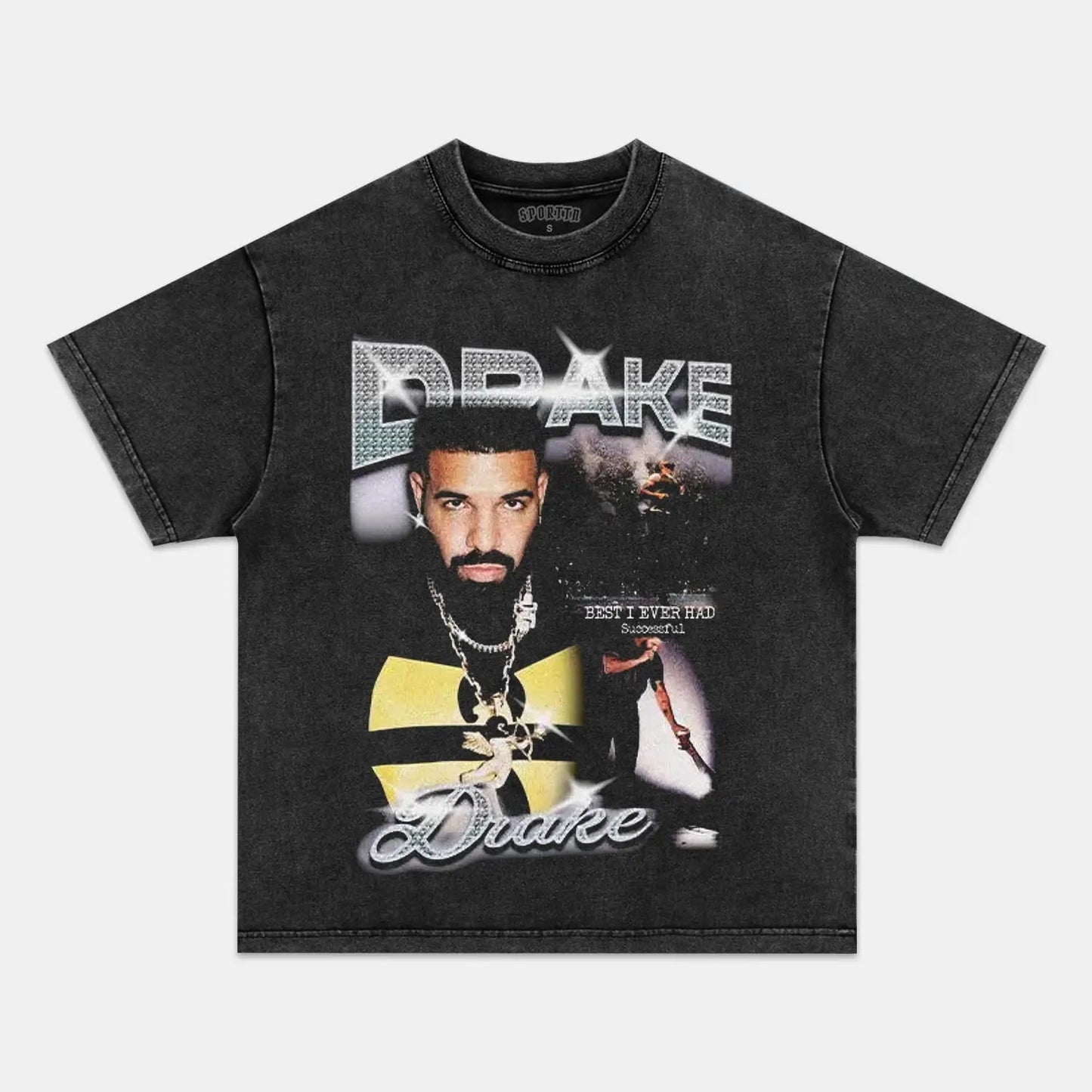 Unisex-Adult Ultra Cotton Washed T-Shirt Graphic  DRAKE V2 VINTAGE TEE