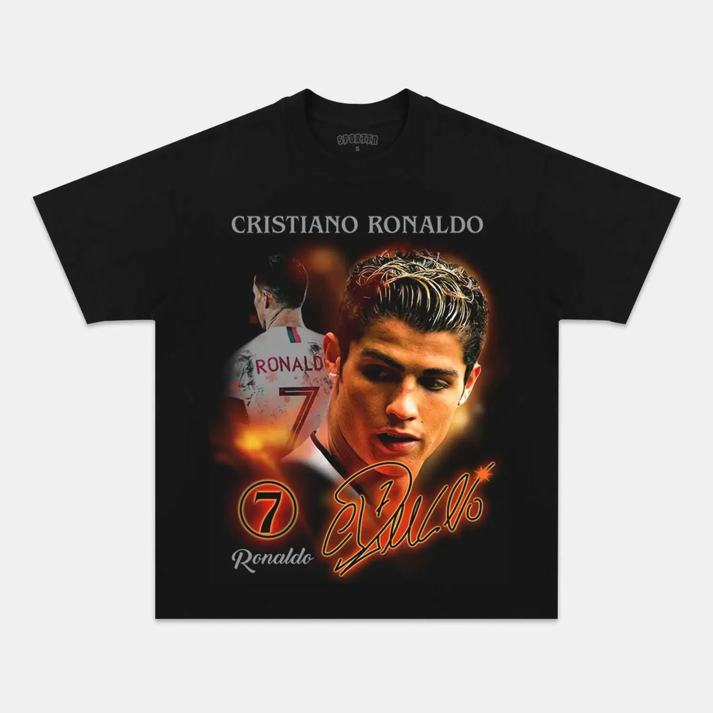 Unisex-Adult Ultra Cotton Washed T-Shirt Graphic  CRISTIANO RONALDO TEE