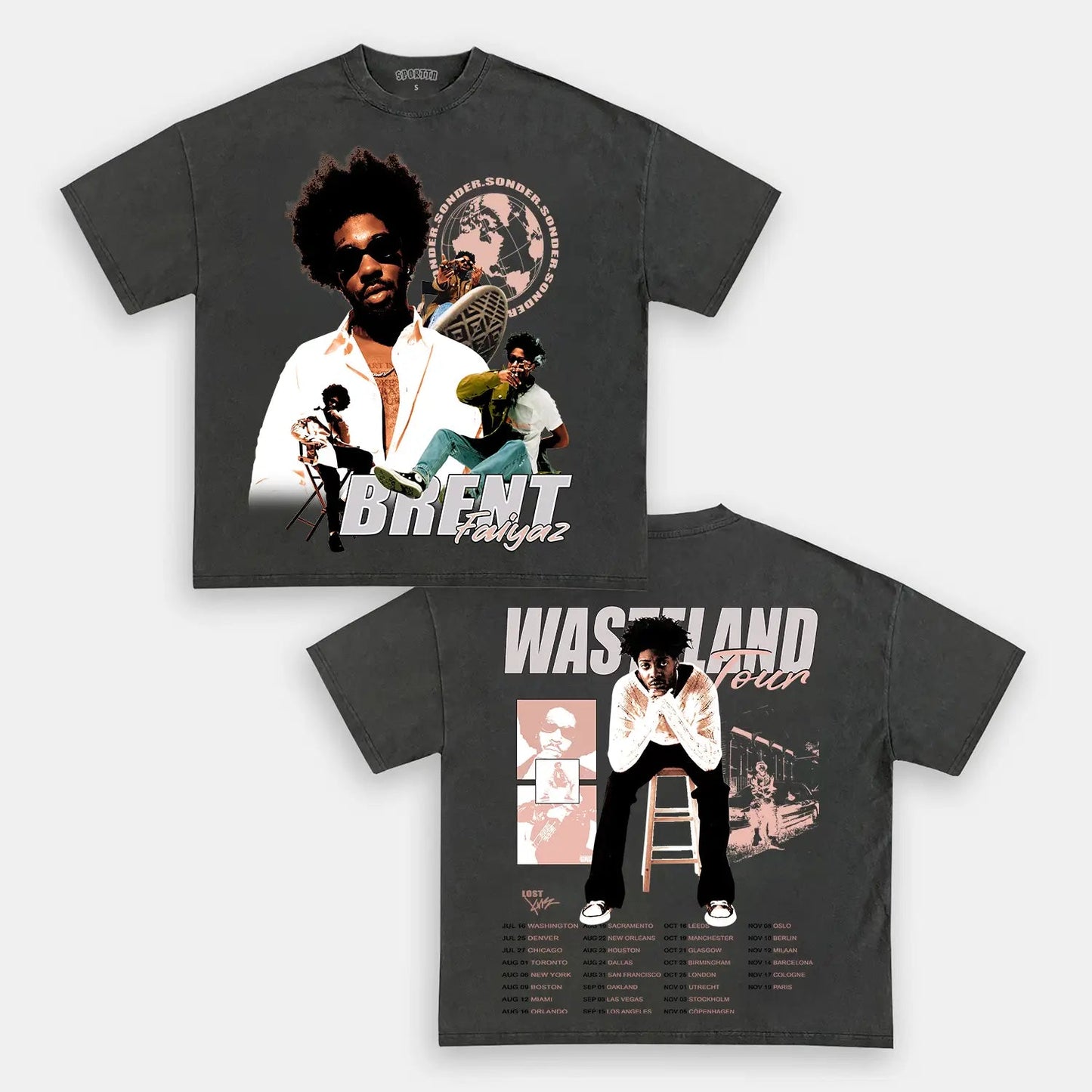 Unisex-Adult Ultra Cotton Washed T-Shirt Graphic  BRENT FAIYAZ V2 TEE