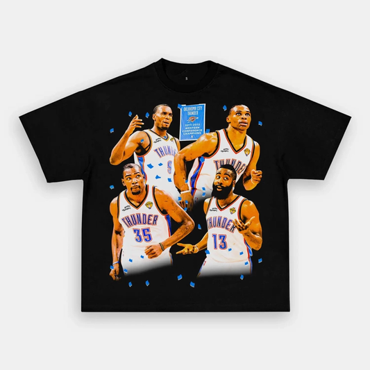 Unisex-Adult Ultra Cotton Washed T-Shirt Graphic 2011 OKC THUNDER TEE