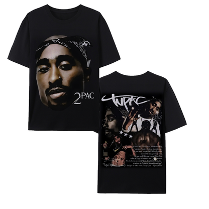 Unisex-Adult Ultra Cotton Washed T-Shirt Graphic  2 PAC TEE - [DS]