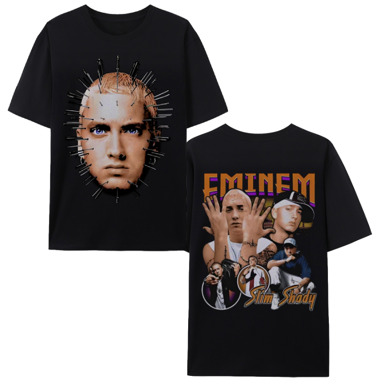 Unisex-Adult Ultra Cotton Washed T-Shirt Graphic EMINEM V2 TEE