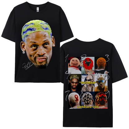 Unisex-Adult Ultra Cotton Washed T-Shirt Graphic Dennis Rodman TEE