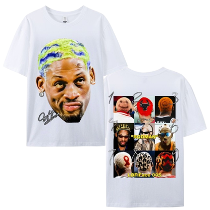 Unisex-Adult Ultra Cotton Washed T-Shirt Graphic Dennis Rodman TEE