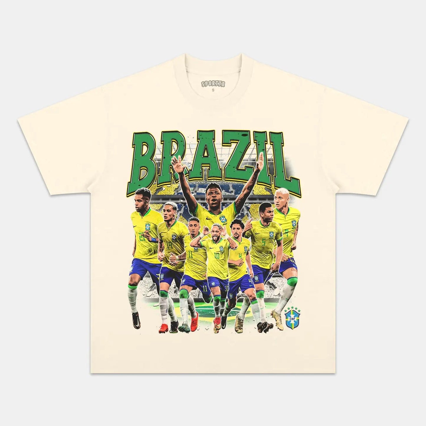 Unisex-Adult Ultra Cotton Washed T-Shirt Graphic  2024 BRAZIL TEE